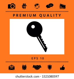 Key symbol icon. Graphic elements for your design