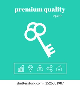 Key symbol icon. Graphic elements for your design