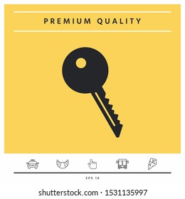 Key symbol icon. Graphic elements for your design