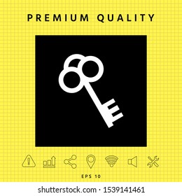 Key symbol icon. Graphic elements for your design