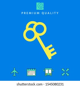 Key symbol icon. Graphic elements for your design