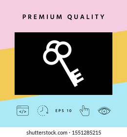 Key symbol icon. Graphic elements for your design
