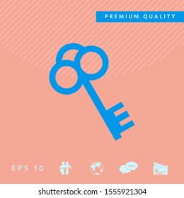 Key symbol icon. Graphic elements for your design