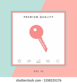 Key symbol icon. Graphic elements for your design