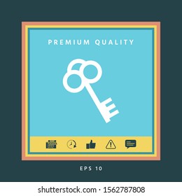 Key symbol icon. Graphic elements for your design
