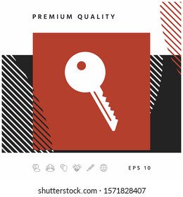 Key symbol icon. Graphic elements for your design