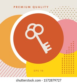 Key symbol icon. Graphic elements for your design