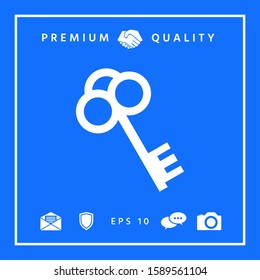 Key symbol icon. Graphic elements for your design