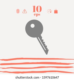 Key symbol icon. Graphic elements for your design