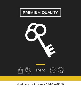 Key symbol icon. Graphic elements for your design