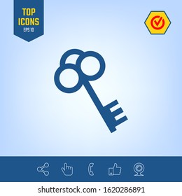 Key symbol icon. Graphic elements for your design
