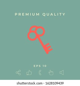 Key symbol icon. Graphic elements for your design