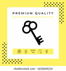Key symbol icon. Graphic elements for your design