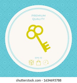 Key symbol icon. Graphic elements for your design