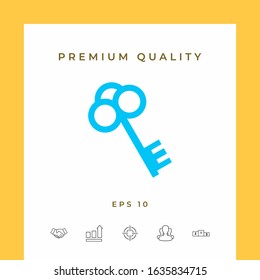 Key symbol icon. Graphic elements for your design