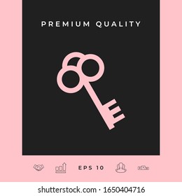 Key symbol icon. Graphic elements for your design