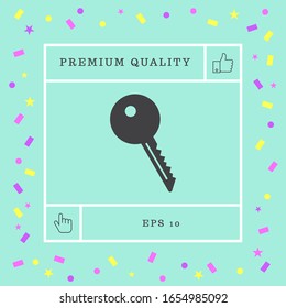 Key symbol icon. Graphic elements for your design
