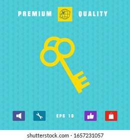 Key symbol icon. Graphic elements for your design