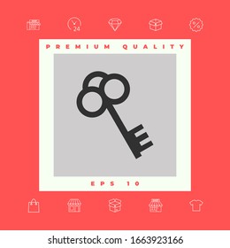 Key symbol icon. Graphic elements for your design