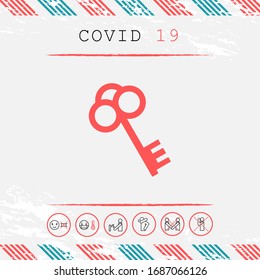 Key symbol icon. Graphic elements for your design