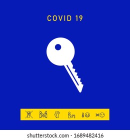 Key symbol icon. Graphic elements for your design