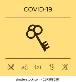 Icono de símbolo de clave. Elementos gráficos para el diseño