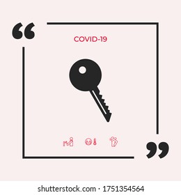 Key symbol icon. Graphic elements for your design