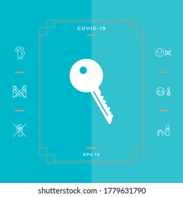 Key symbol icon. Graphic elements for your design