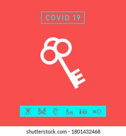 Key symbol icon. Graphic elements for your design