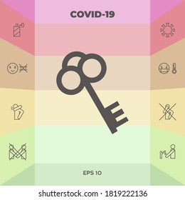 Key symbol icon. Graphic elements for your design