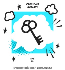 Key symbol icon. Graphic elements for your design