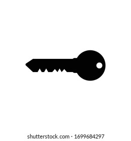 Key symbol isolated on white background. Vector icon.