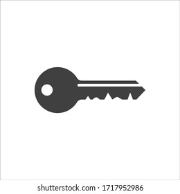 Key symbol isolated on white background. Vector