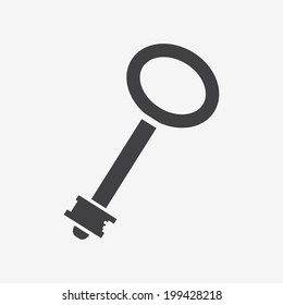 Key symbol isolated on white background