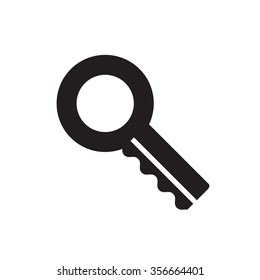 Key symbol isolated on white background