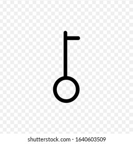 key symbol line vector icon. Stock vector illustration isolated on background.