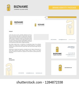 Key tag Business Letterhead, Envelope and visiting Card Design vector template
