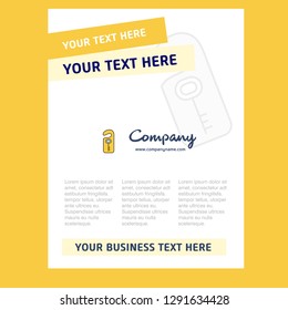 Key tag Title Page Design for Company profile ,annual report, presentations, leaflet, Brochure Vector Background