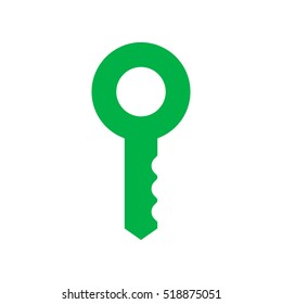 Key. Tags. Vector icon. Green