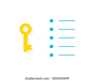 Key Takeaway Concept Design. Vector Image Isolated On White Background