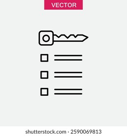 Key takeaway icon Black line, simple trendy style illustration for web and app..eps