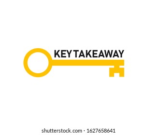 Key Takeaway Icon. Clipart Image Isolated On White Background