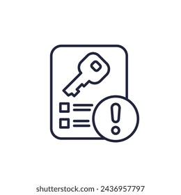 key takeaway icon in line design