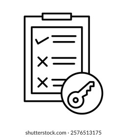 Key takeaway icon Outline vector for web ui