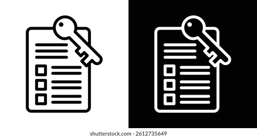 Key takeaway icon set. Black illustration isolated for graphic and web design
