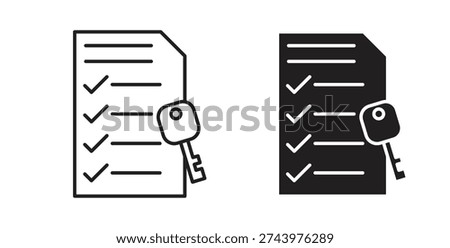 Key takeaway icon symbol vector graphic designs on white. Best for ui Design