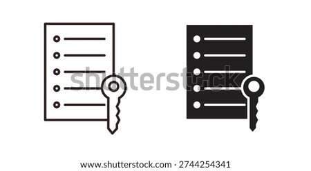 Key takeaway icon Thin Collection. Editable Stroke. Suitable for Websites