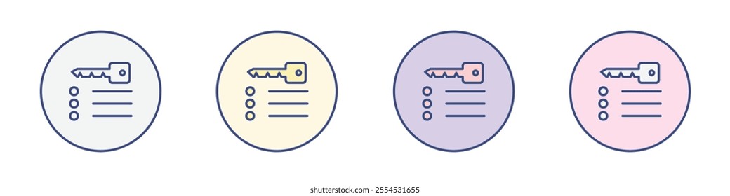 Key takeaway icon Thin line flat illustration