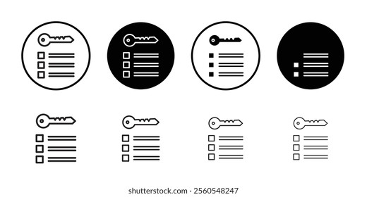 Key takeaway icon Thin line flat illustration