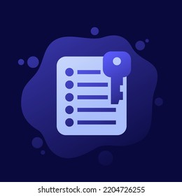 key takeaway icon, vector design